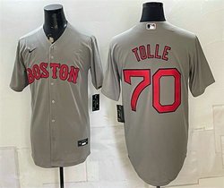 Nike Boston Red Sox #70 Payton Tolle Grey Cool Base Stitched Baseball Jersey