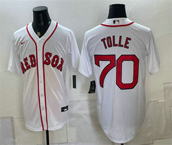 Nike Boston Red Sox #70 Payton Tolle White Cool Base Stitched Baseball Jersey