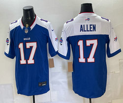 Nike Buffalo Bills #17 Josh Allen Blue Thanksgiving Stitched NFL jersey