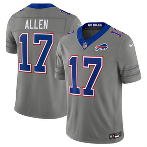 Nike Buffalo Bills #17 Josh Allen Gray City Stitched Football Jersey