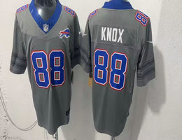 Nike Buffalo Bills #88 Dawson Knox Gray City Stitched Football Jersey