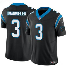 Nike Carolina Panthers #3 Princely Umanmielen Black Jersey