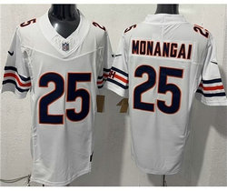 Nike Chicago Bears #25 Kyle Monangai White NFL Stitched Jersey