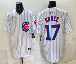 Nike Chicago Cubs #17 Mark Grace White Stitched Baseball Jersey