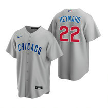Nike Chicago Cubs #22 Jason Heyward Gray Game Authentic Stitched MLB Jersey