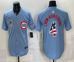 Nike Chicago Cubs #4 Pete Crow-Armstrong Blue 250 Fourth Of July Stadium Jerseys