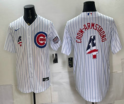 Nike Chicago Cubs #4 Pete Crow-Armstrong White 250 Fourth Of July Stadium Jersey