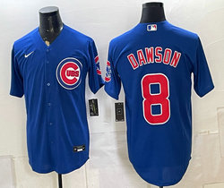 Nike Chicago Cubs #8 Andre Dawson Blue Home Stitched Baseball Jersey