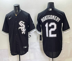 Nike Chicago White Sox #12 Colson Montgomery Black Stitched Baseball Jersey
