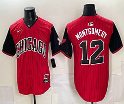 Nike Chicago White Sox #12 Colson Montgomery Red Black 2025 City Stitched Baseball Jersey