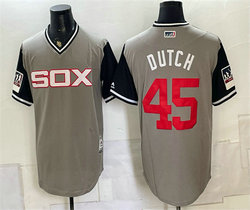 Nike Chicago White Sox #45 Dutch Grey Stitched Baseball Jersey