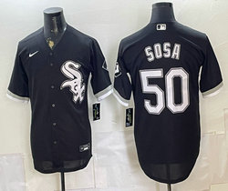 Nike Chicago White Sox #50 Lenyn Sosa Black Authentic Stitched MLB Jersey