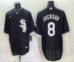 Nike Chicago White Sox #8 Bo Jackson 2026 Fashion Black Out Stitched Baseball Jersey