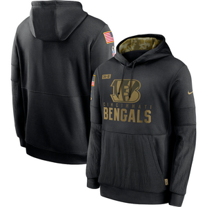 Nike Cincinnati Bengals 2020 Black Salute to Service Pullover Hoodie