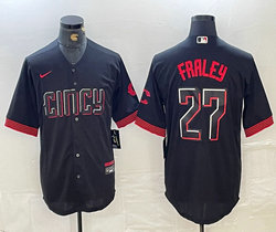 Nike Cincinnati Reds #27 Jake Fraley Black Game 2023 City Authentic Stitched MLB jersey