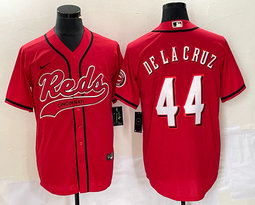 Nike Cincinnati Reds #44 Elly De La Cruz Red Joint Game Authentic Stitched MLB Jersey