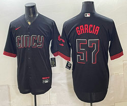 Nike Cincinnati Reds #57 Julian Garcia Black City Stitched Baseball Jersey
