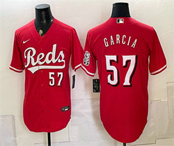 Nike Cincinnati Reds #57 Julian Garcia Red Stitched Baseball Jersey