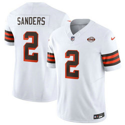 Nike Cleveland Browns #2 Shedeur Sanders White 1946 Collection Authentic Stitched NFL Jersey