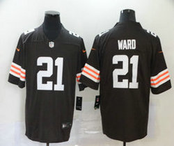 Nike Cleveland Browns #21 Denzel Ward 2020 Brown Vapor Untouchable Authentic stitched NFL jersey
