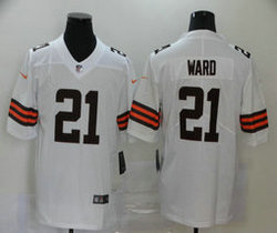 Nike Cleveland Browns #21 Denzel Ward 2020 White Vapor Untouchable Authentic stitched NFL jersey