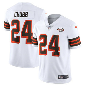 Nike Cleveland Browns #24 Nick Chubb White 1946 Authentic stitched NFL jersey