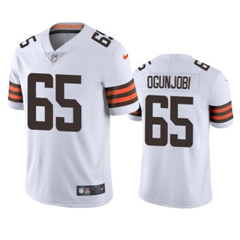 Nike Cleveland Browns #65 Larry Ogunjobi White Vapor Untouchable Authentic stitched NFL jersey