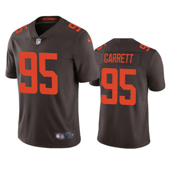Nike Cleveland Browns #95 Myles Garrett 2020 Brown Rush Authentic stitched NFL jersey