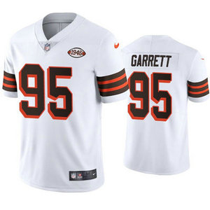 Nike Cleveland Browns #95 Myles Garrett White 1946 Authentic stitched NFL jersey