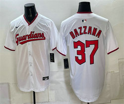 Nike Cleveland Guardians #37 Travis Bazzana White Home Stitched Baseball Jersey