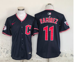 Nike Cleveland Guardians #11 Jose Ramirez Navy 2025 Authentic Stitched MLB Jersey