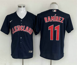 Nike Cleveland Guardians #11 Jose Ramirez Navy Game Authentic Stitched MLB Jersey