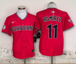 Nike Cleveland Guardians #11 Jose Ramirez Red 2025 Authentic Stitched MLB Jersey