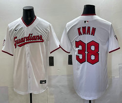 Nike Cleveland Guardians #38 Steven Kwan white baseball jersey