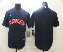 Nike Cleveland Guardians Blank Navy Blue Game Authentic Stitched MLB Jersey
