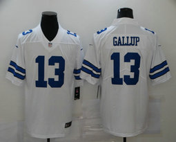 Nike Dallas Cowboys #13 Michael Gallup White Vapor Untouchable Limited Authentic Stitched NFL Jersey