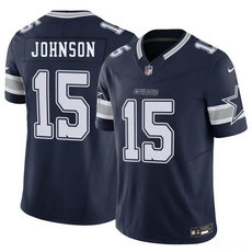 Nike Dallas Cowboys #15 Tyler Johnson Navy Stitched Football Jersey