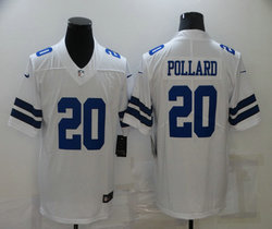 Nike Dallas Cowboys #20 Tony Pollard White Vapor Untouchable Limited Authentic Stitched NFL Jersey