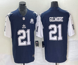 Nike Dallas Cowboys #21 Stephon Gilmore Blue Thanksgiving 2023 F.U.S.E. Established In 1960 Patch Jersey