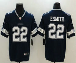 Nike Dallas Cowboys #22 Emmitt Smith Blue Vapor Untouchable Limited Authentic Stitched NFL Jersey