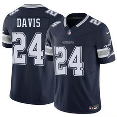 Nike Dallas Cowboys #24 Malik Davis Navy Stitched Football Jersey