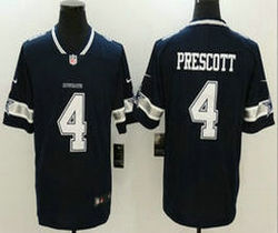 Nike Dallas Cowboys #4 Dak Prescott Blue Vapor Untouchable Limited Authentic Stitched NFL Jersey