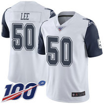 Nike Dallas Cowboys #50 Sean Lee 100th Season White Rush Limited Authentic Stitched NFL Jersey