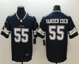 Nike Dallas Cowboys #55 Leighton Vander Esch Blue Vapor Untouchable Limited Authentic Stitched NFL Jersey