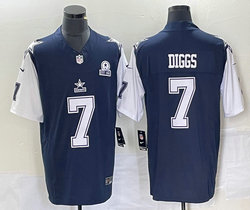 Nike Dallas Cowboys #7 Trevon Diggs Blue Thanksgiving 2023 F.U.S.E. Established In 1960 Patch Jersey