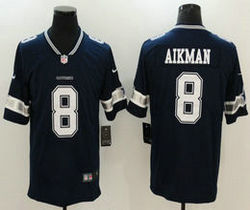 Nike Dallas Cowboys #8 Troy Aikman Blue Vapor Untouchable Limited Authentic Stitched NFL Jersey