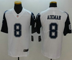 Nike Dallas Cowboys #8 Troy Aikman White Rush Limited Authentic Stitched NFL Jersey