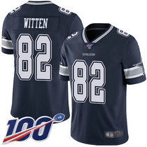 Nike Dallas Cowboys #82 Jason Witten 100th Season Blue Vapor Untouchable Limited Authentic Stitched NFL Jersey