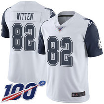 Nike Dallas Cowboys #82 Jason Witten 100th Season White Rush Limited Authentic Stitched NFL Jersey