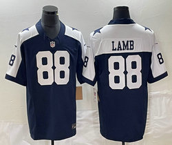 Nike Dallas Cowboys #88 CeeDee Lamb Blue Thanksgiving 2023 F.U.S.E. Authentic Stitched NFL Jersey